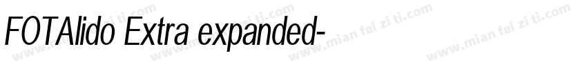 FOTAlido Extra expanded字体转换